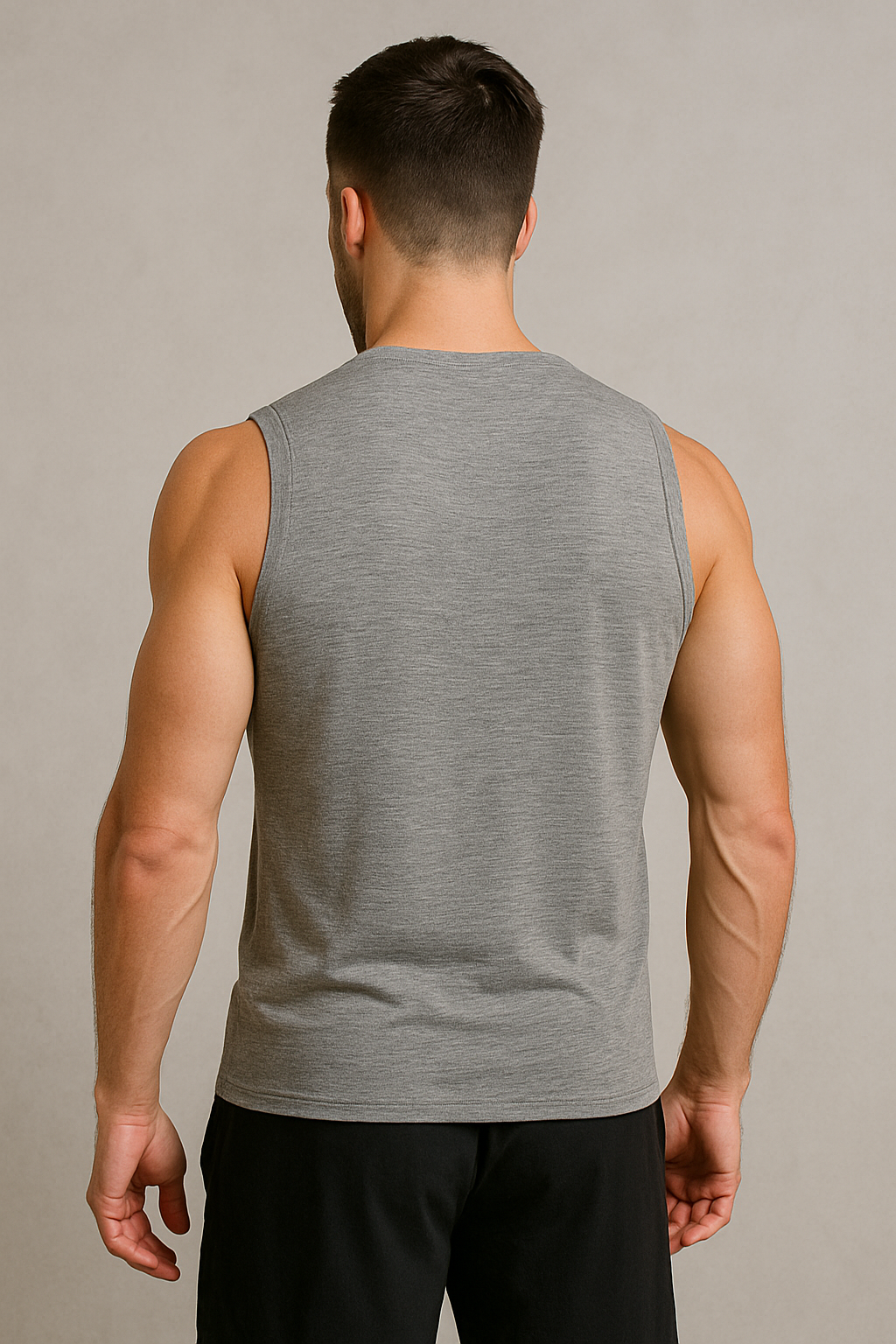 Merevo Tank Top Merinowil Anti-Geruch &amp; Atmungsaktives Shirt für Herren Grau