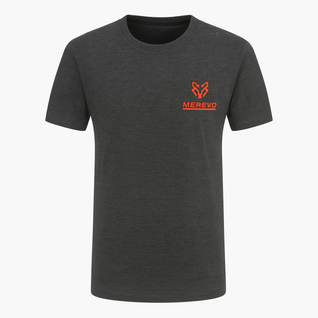 Merevo MerinoTech™ Herren-Sportshirt mit geruchshemmender und atmungsaktiver Wirkung in Schwarz